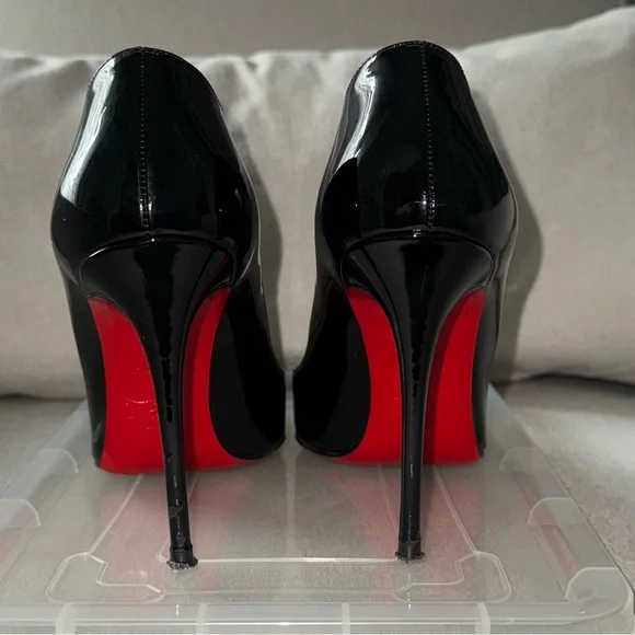 Christian Louboutin Pigalle 100mm Patent Leather Pumps - Picture 9 of 12